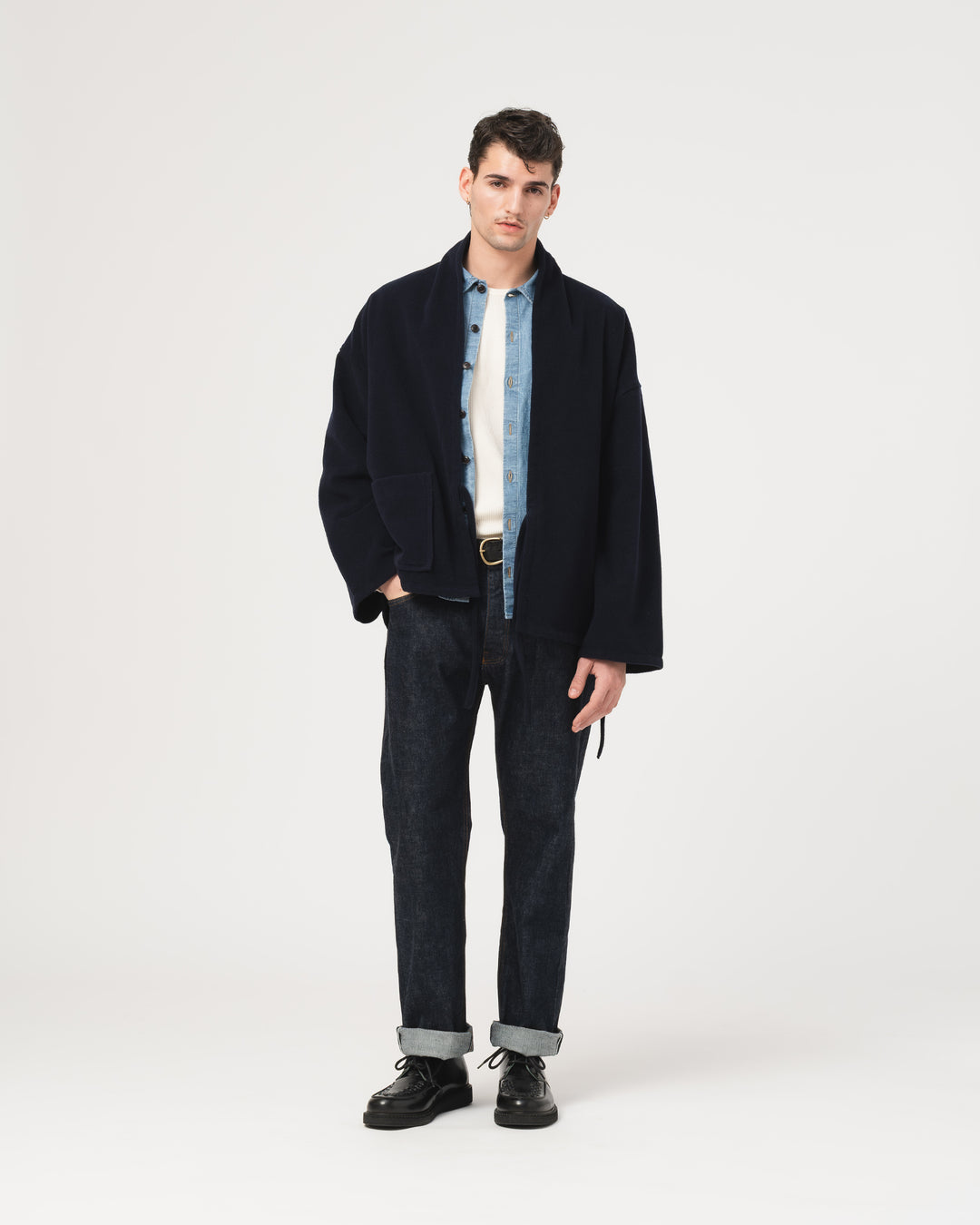 Meiji Kimono Pachuca Wool Navy