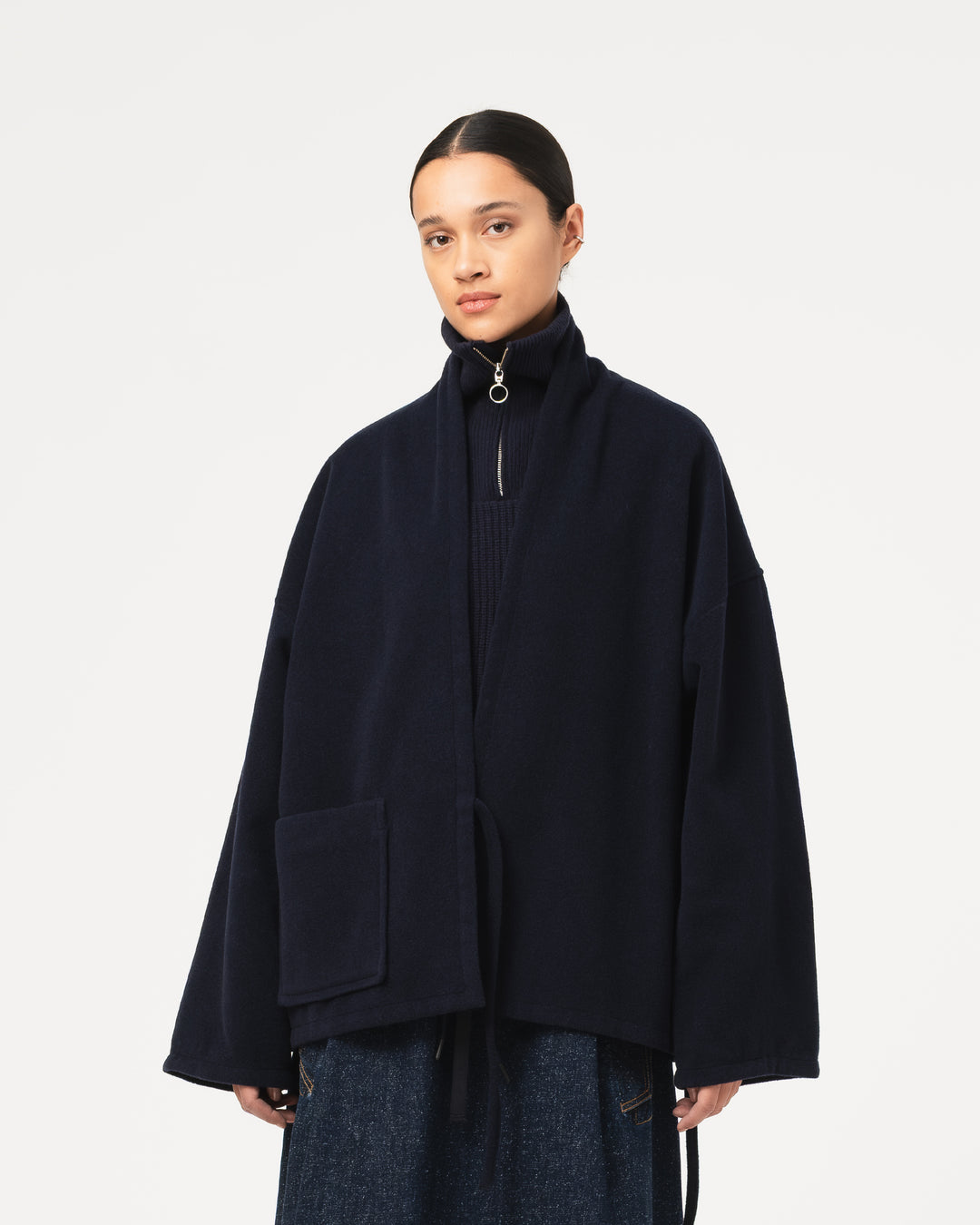 Meiji Kimono Pachuca Wool Navy