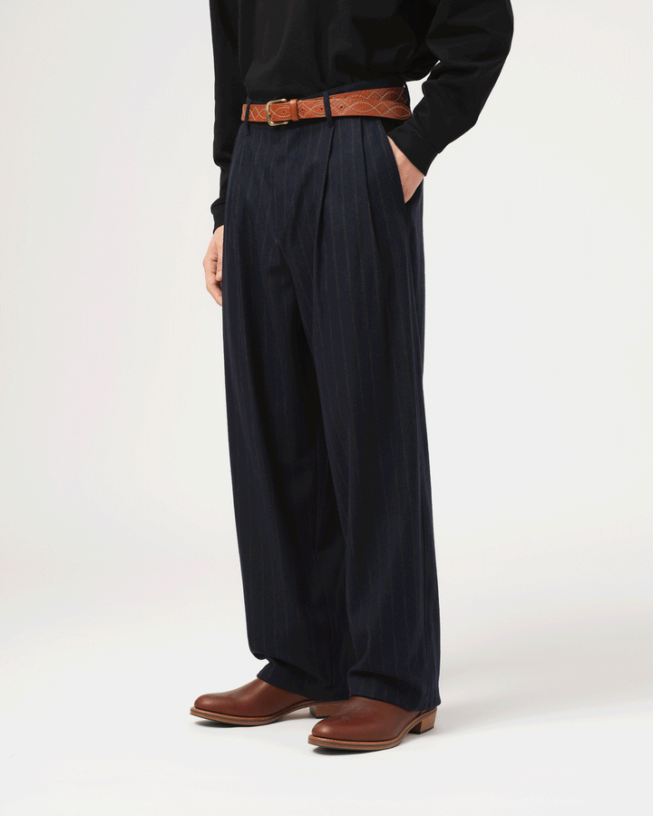 Ambassador Pants Business Stripes Inkt/Brown