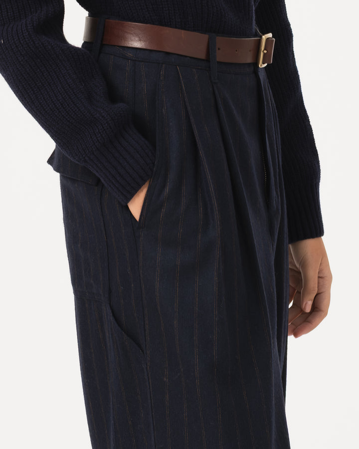 Ambassador Pants Business Stripes Inkt/Brown