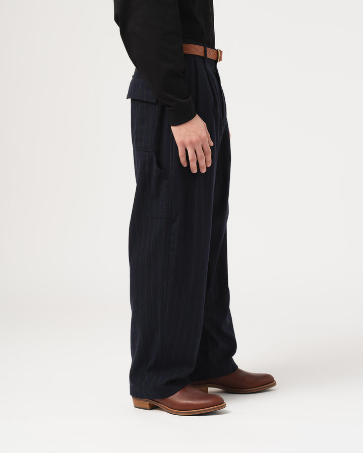 Ambassador Pants Business Stripes Inkt/Brown