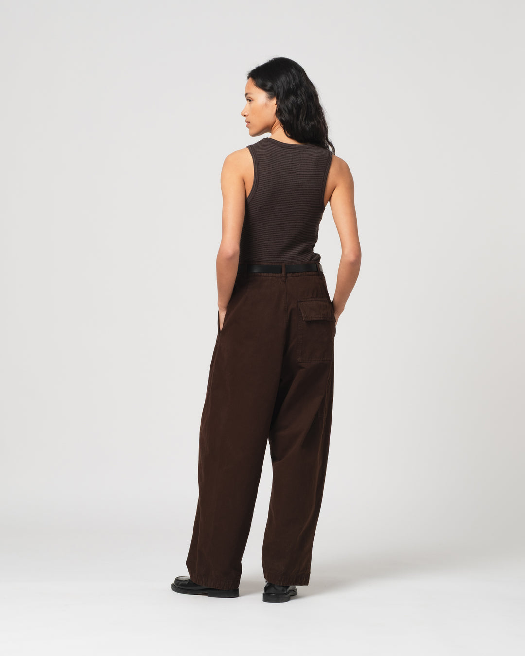 Ambassador Pants Gabardine Satin Ebony