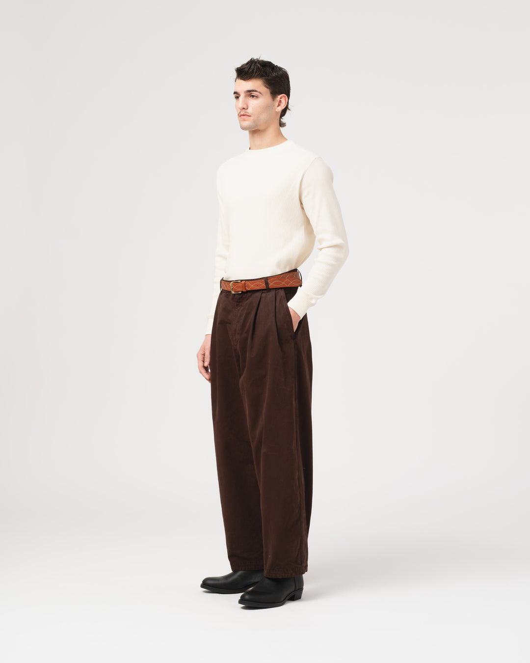 Ambassador Pants Gabardine Satin Ebony