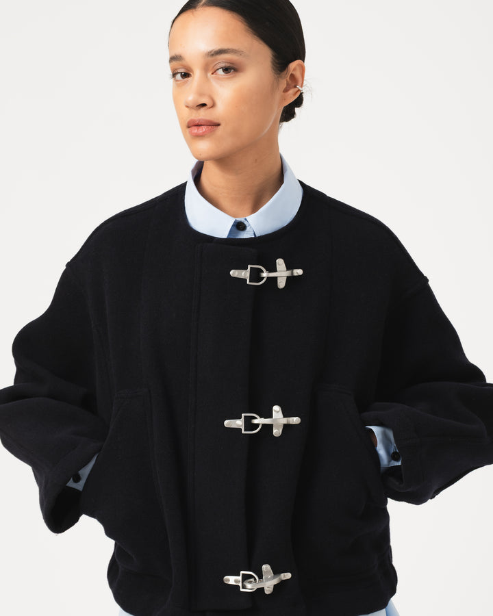 G.o.D Fireman Jacket Golf Wool Navy