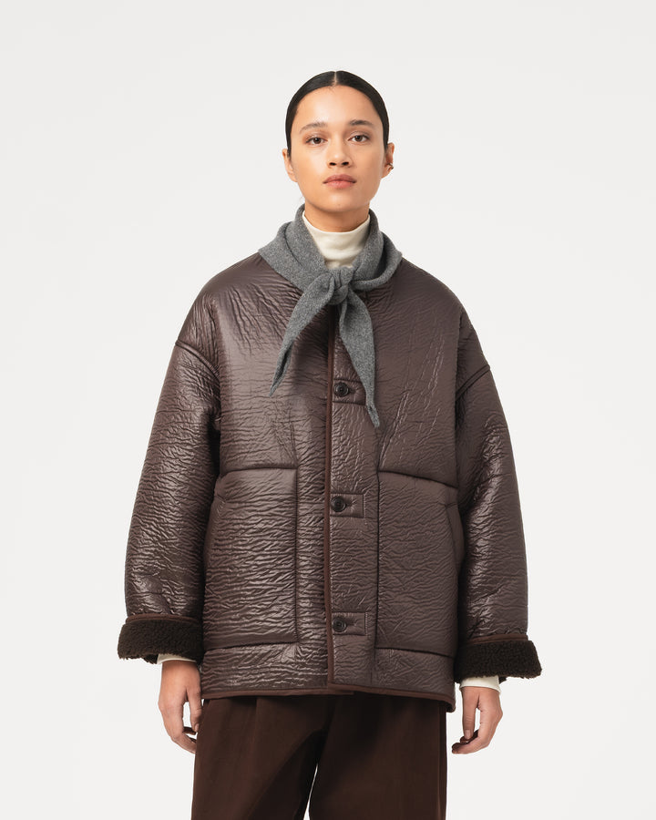 G.o.D Solar Jacket Piumino Nylon Brown