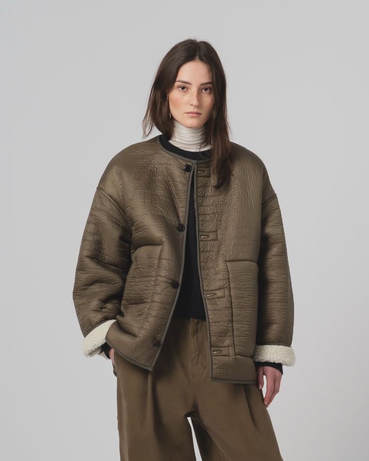 G.o.D Solar Jacket Piumino Nylon Fossil / Off White