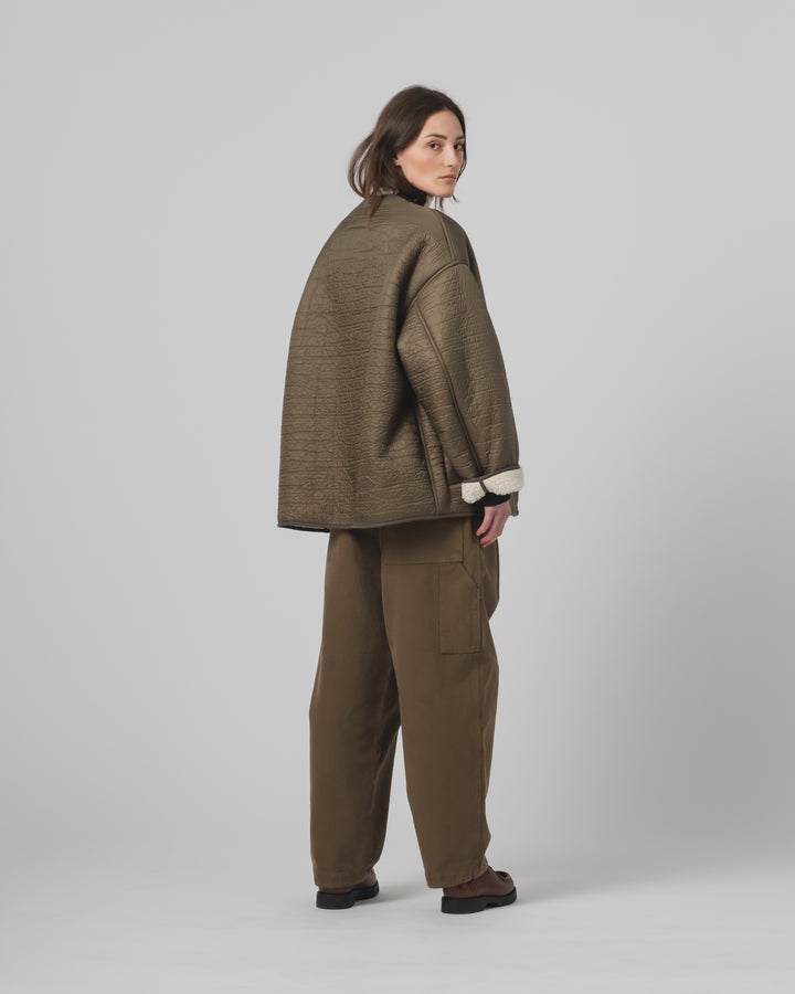 G.o.D Solar Jacket Piumino Nylon Fossil / Off White