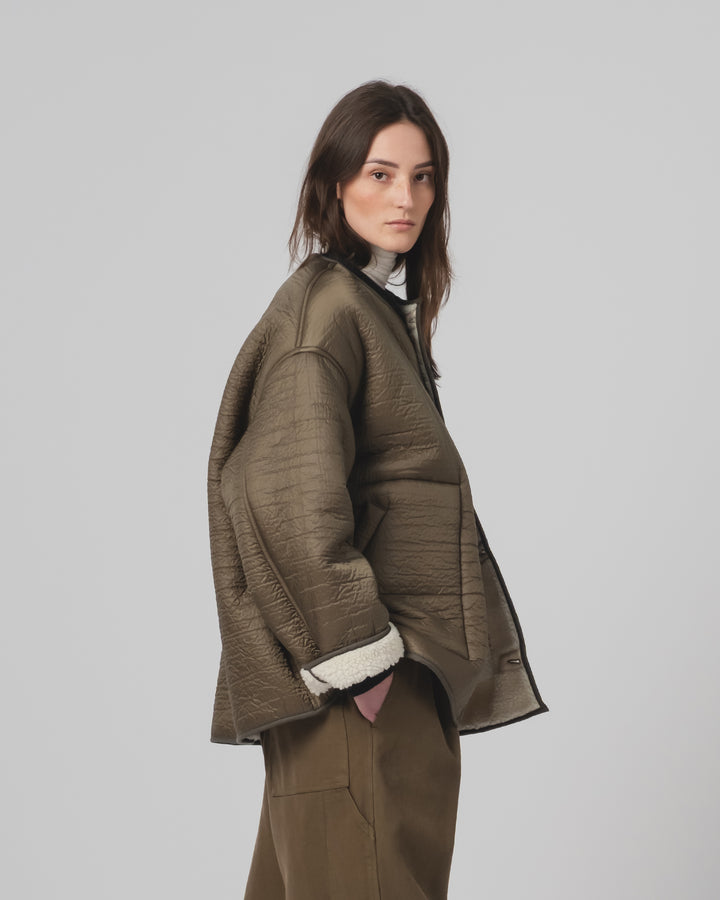 G.o.D Solar Jacket Piumino Nylon Fossil / Off White