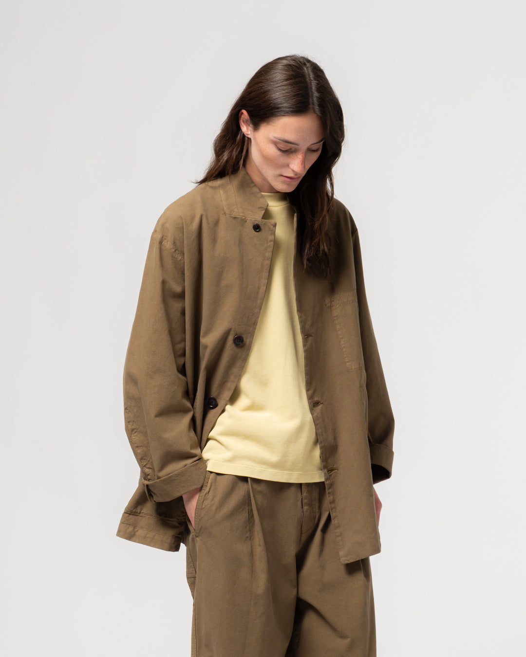 G.o.D Sport Coat Cotton Linen Canteen Green