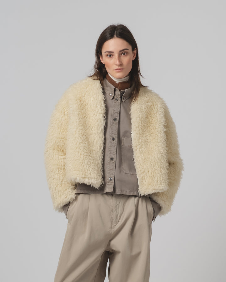 G.o.D Shetland Jacket Alaska Fluff Ecru