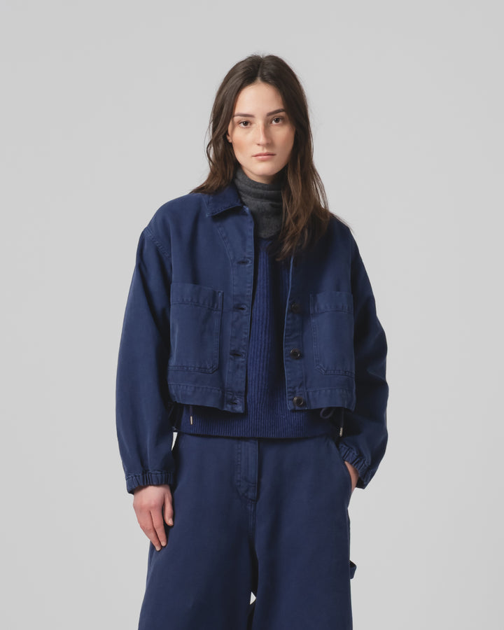 G.o.D Woopsie Jacket Canvas Indigo Blue