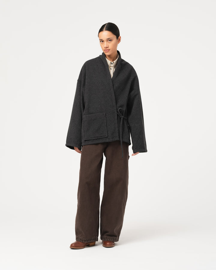 G.o.D Meiji Kimono Pachuca Wool Grey Melange