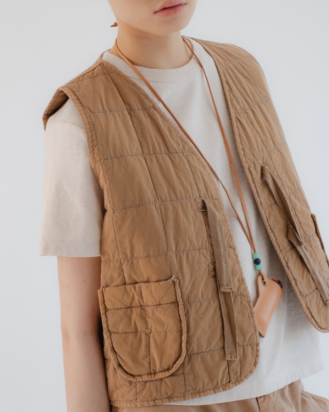 G.o.D Life Vest Cotton Quilt Almond