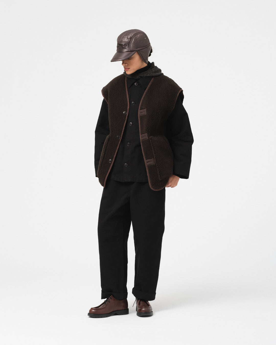 G.o.D Ridge Vest Piumino Nylon Brown