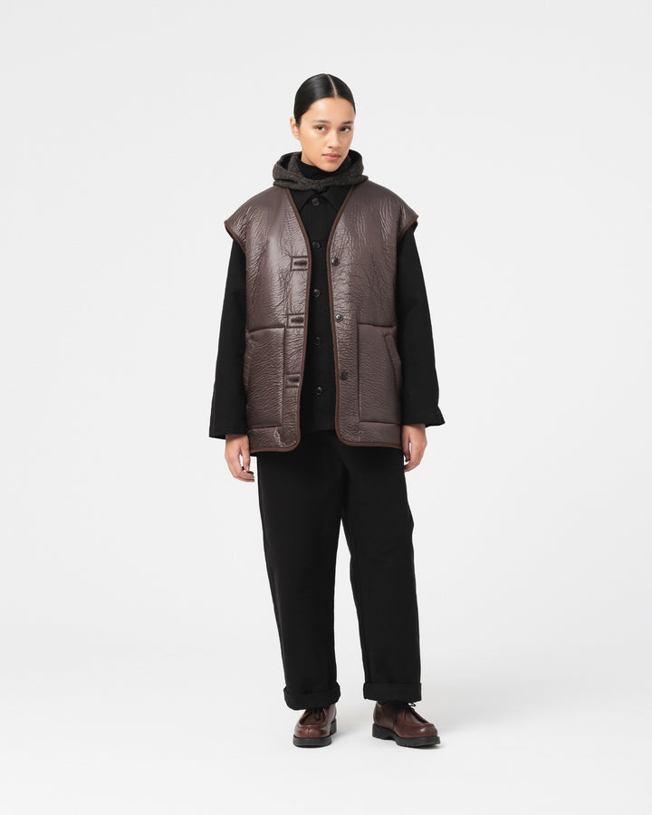 G.o.D Ridge Vest Piumino Nylon Brown