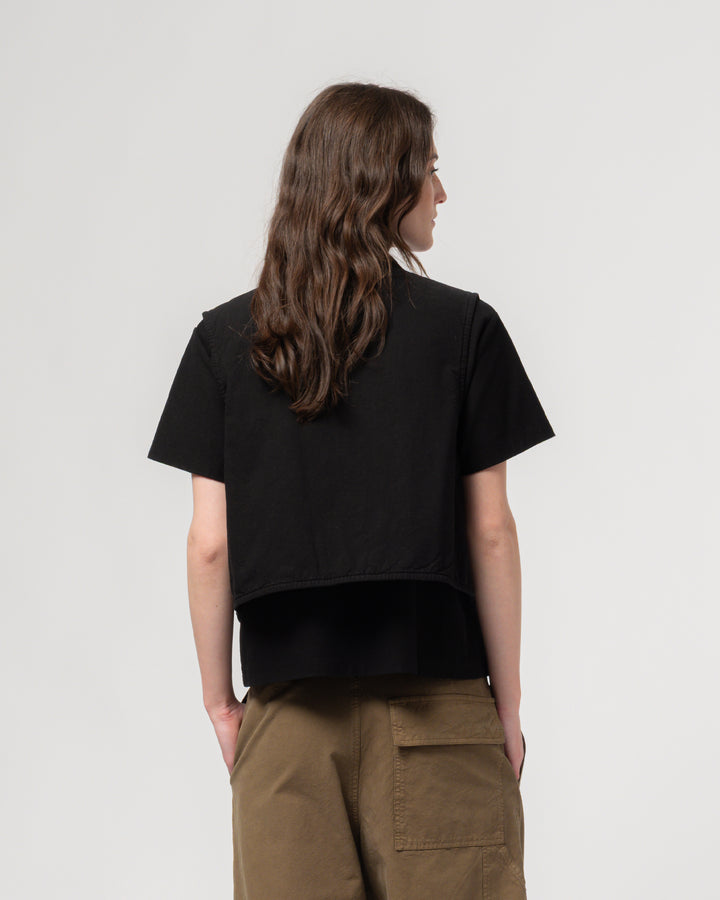 G.o.D Cork Vest Padded Cotton Faded Black