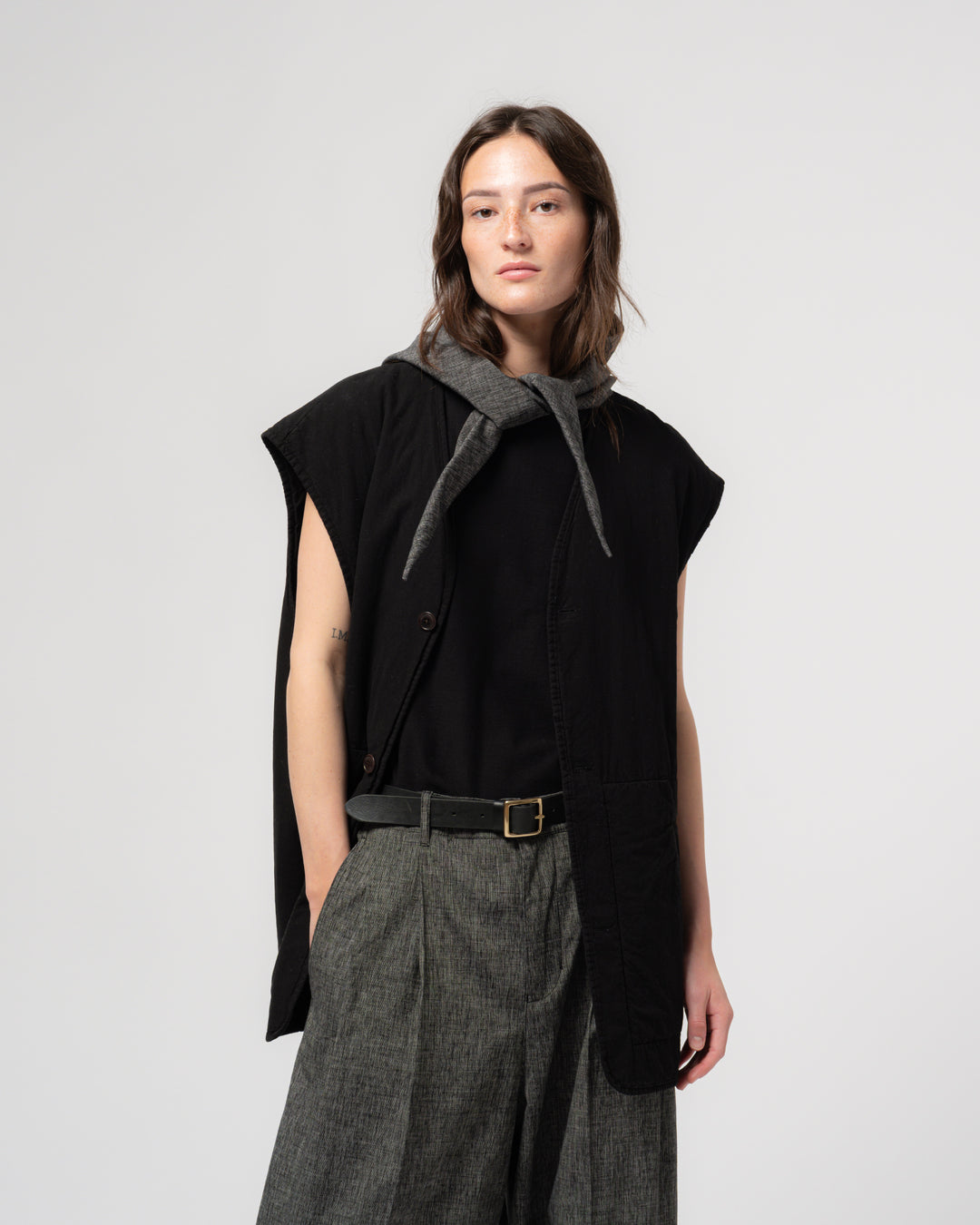 G.o.D Ridge Vest Padded Cotton Faded Black