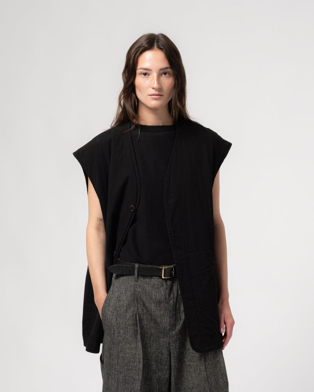 G.o.D Ridge Vest Padded Cotton Faded Black
