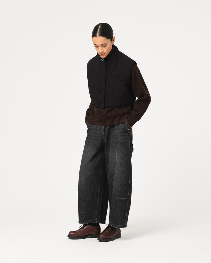 G.o.D Mini Vest Padded Cotton Black