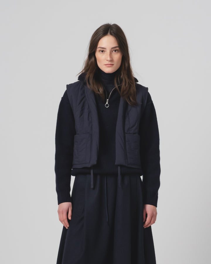 G.o.D Cork Vest Quilted Cotton Inkt