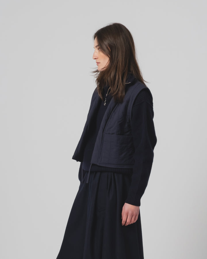 G.o.D Cork Vest Quilted Cotton Inkt