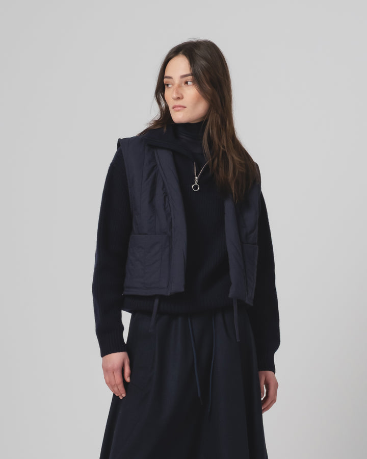 G.o.D Cork Vest Quilted Cotton Inkt