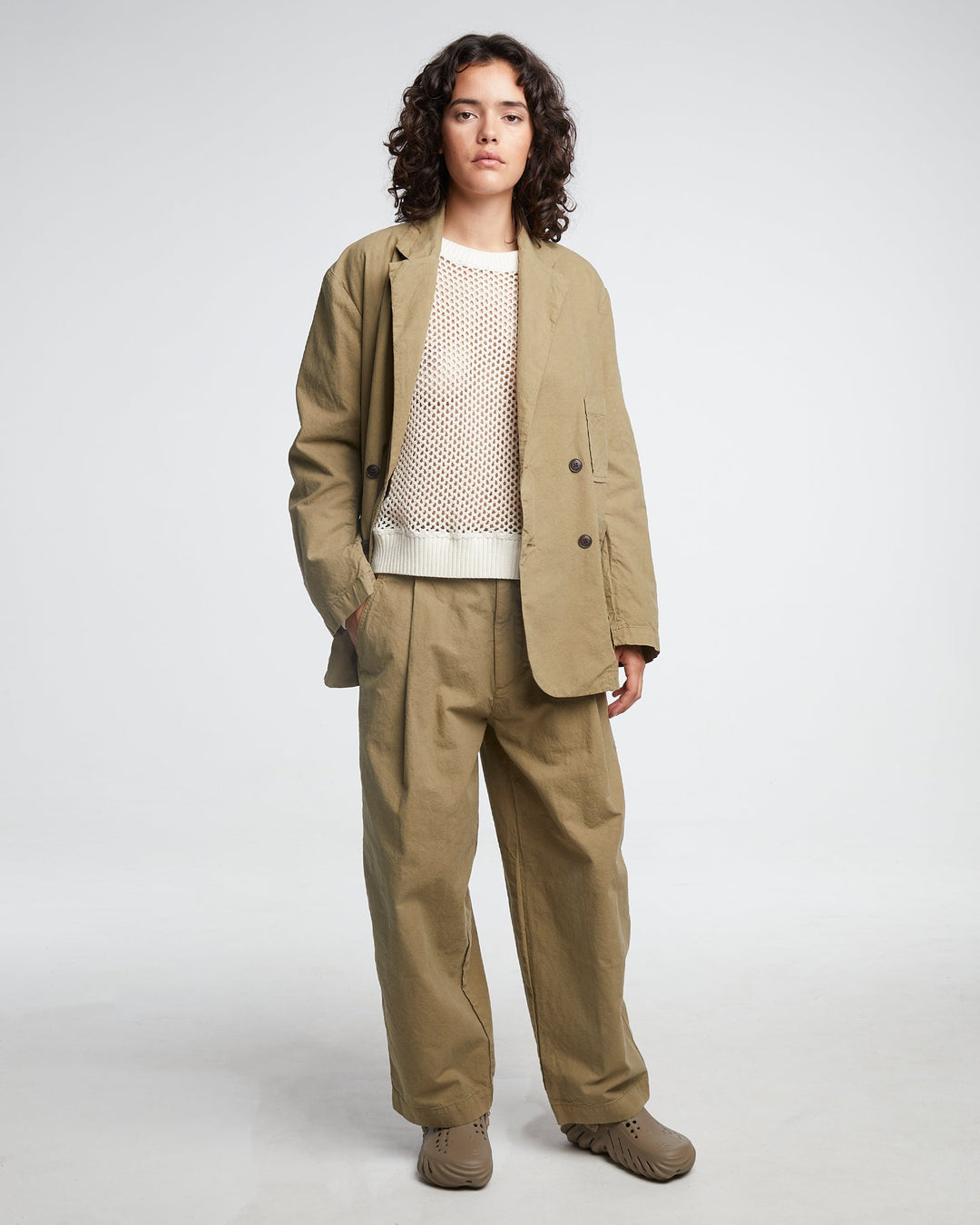 G.o.D Blazer Cotton Linen Elmwood