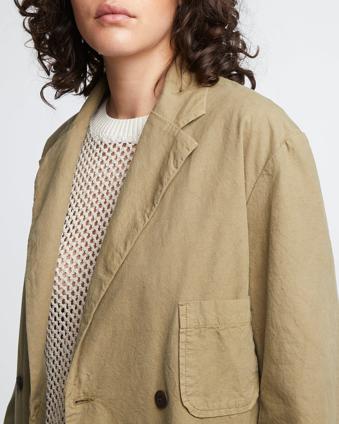 G.o.D Blazer Cotton Linen Elmwood