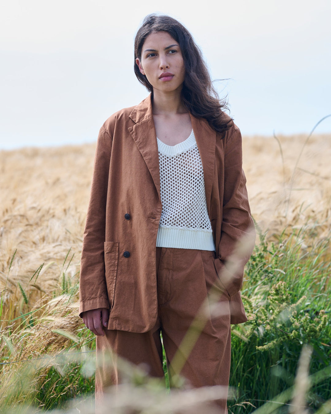 G.o.D Blazer Cotton Linen Chipmunk