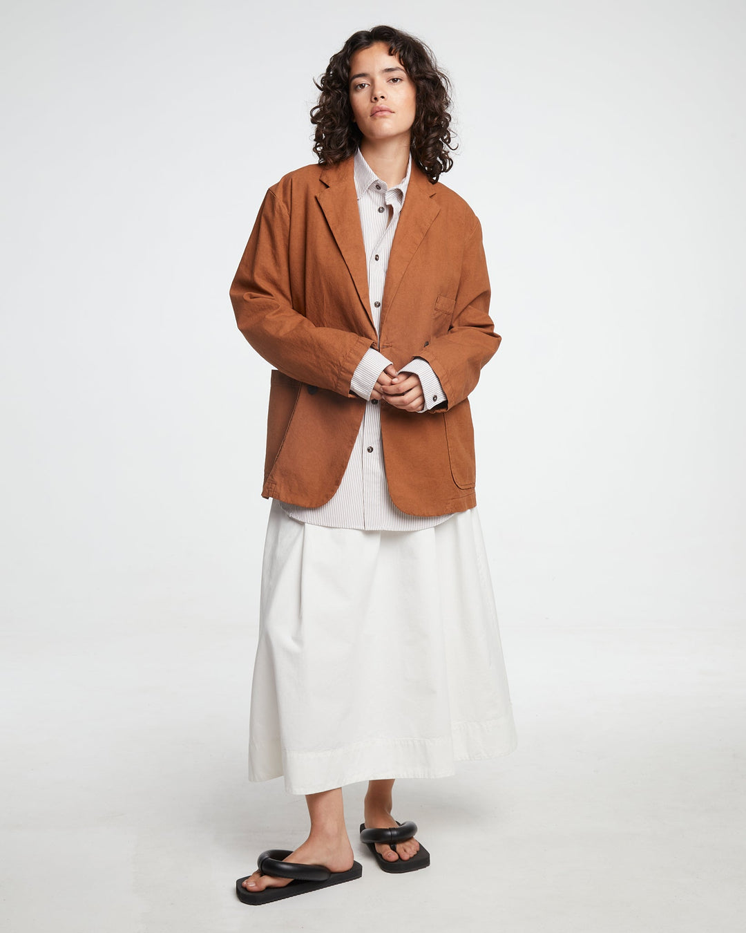 G.o.D Blazer Cotton Linen Chipmunk