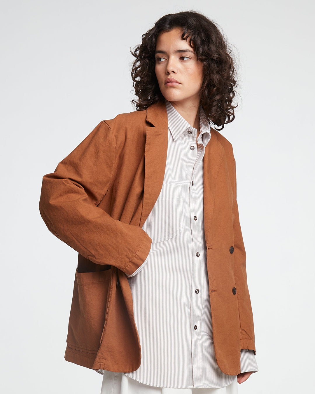 G.o.D Blazer Cotton Linen Chipmunk