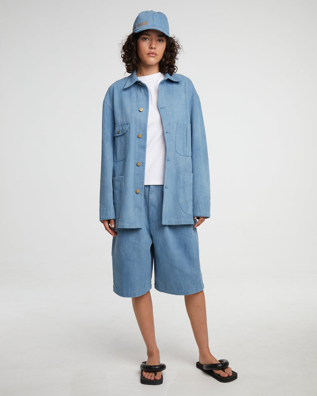 G.o.D Alcatraz Jacket Acid Denim Blue