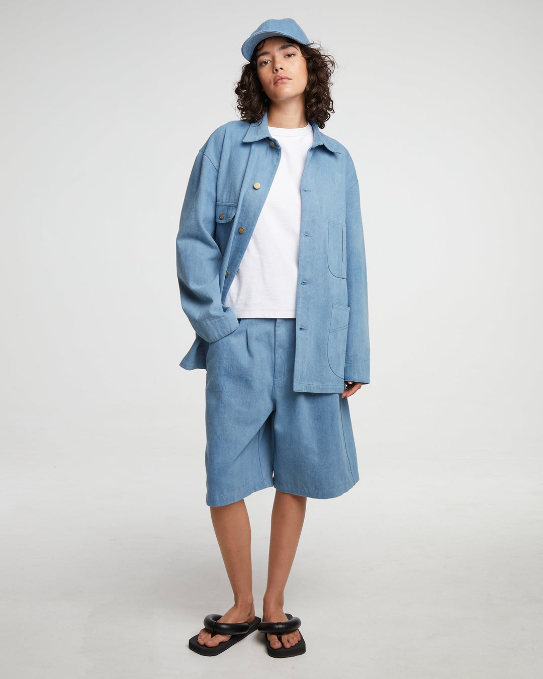 G.o.D Alcatraz Jacket Acid Denim Blue