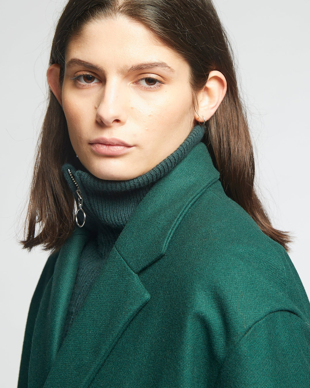 G.o.D Blazer Compact Wool Bottle Green