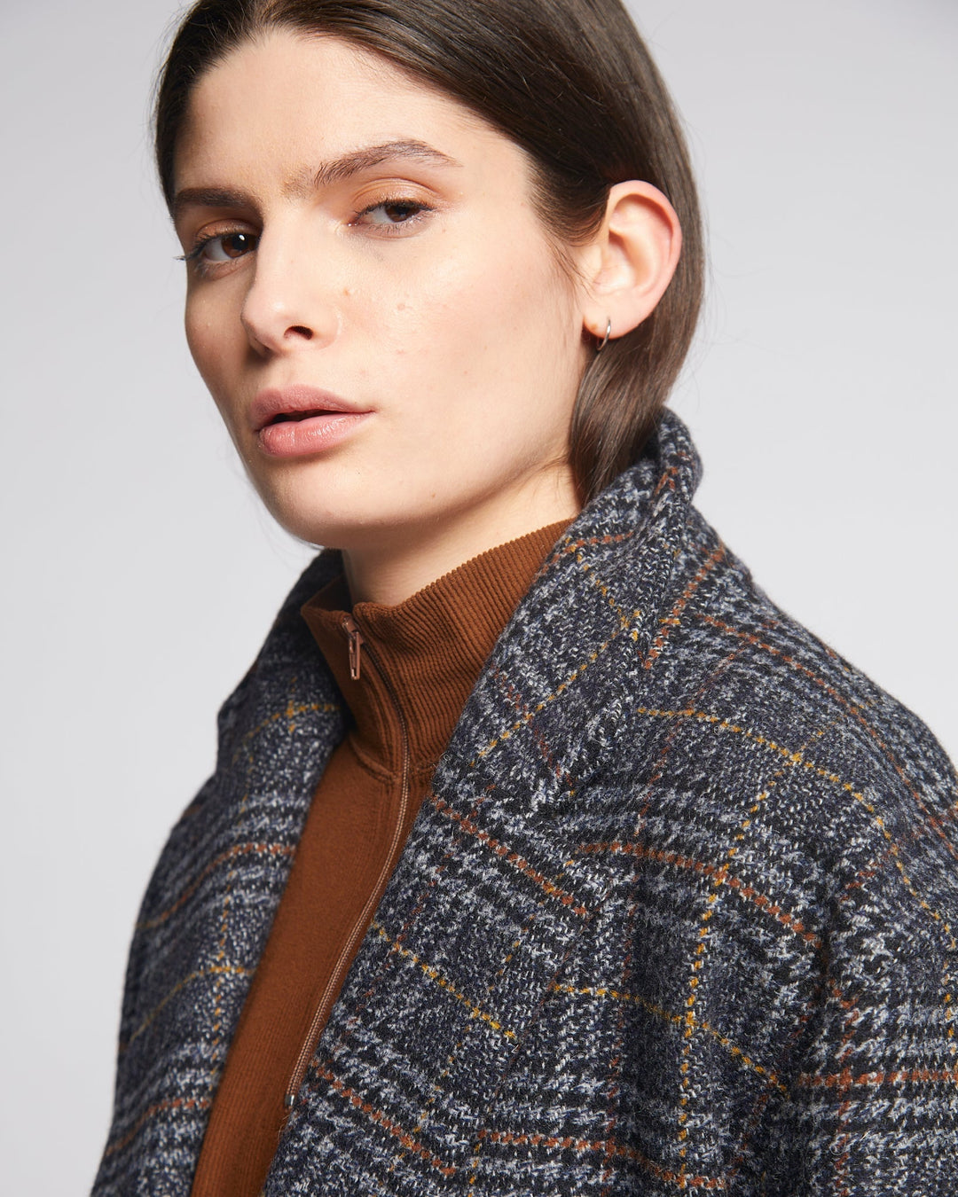 G.o.D Blazer Glasgow Check Navy