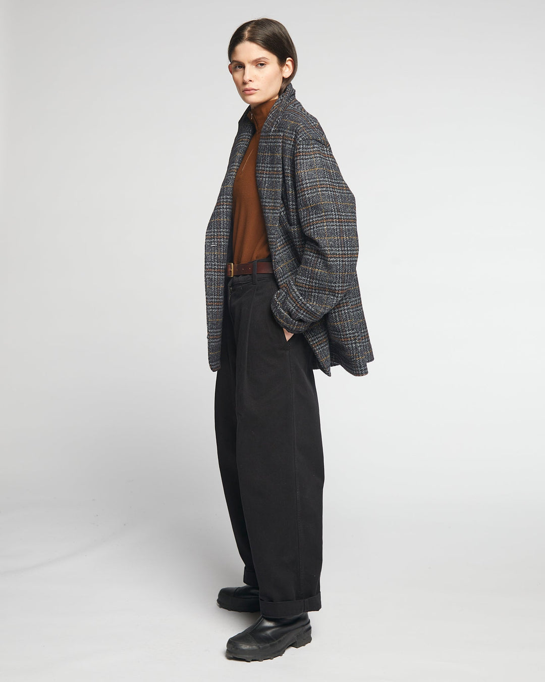 G.o.D Blazer Glasgow Check Navy