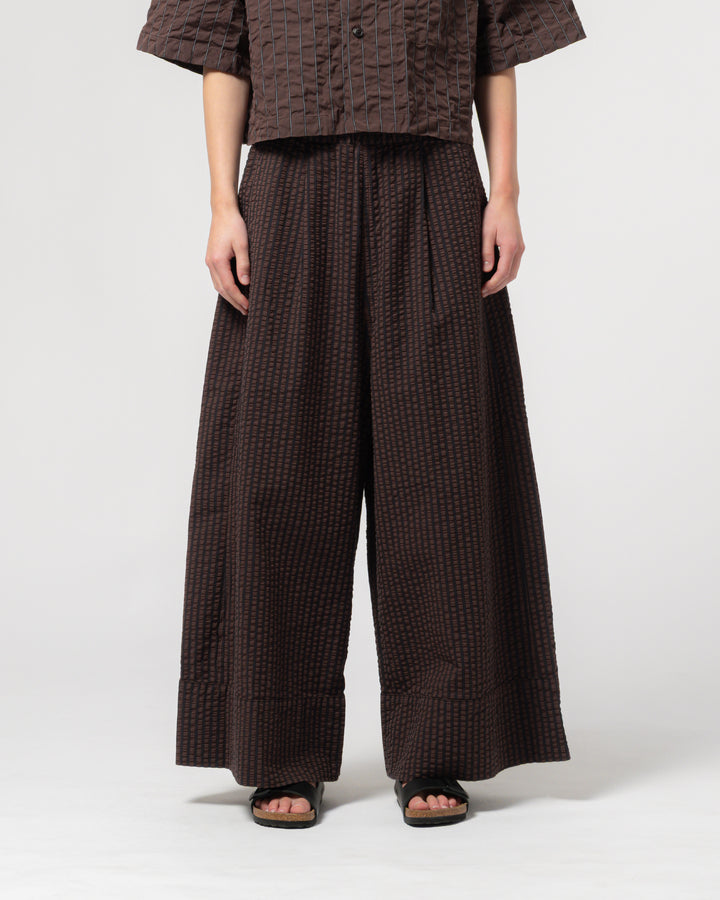G.o.D Culotte Belfast Serrsucker Coffee/Navy