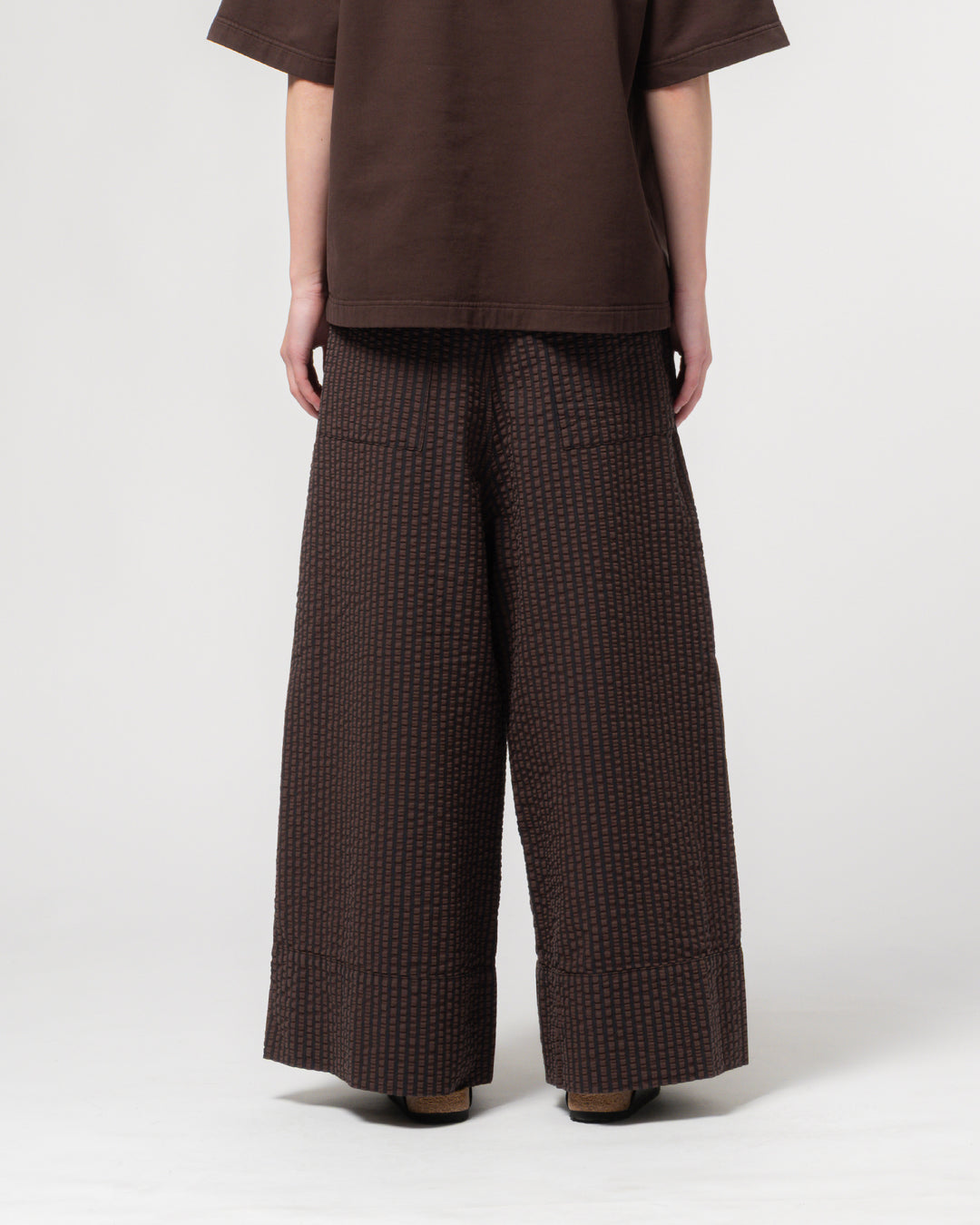 G.o.D Culotte Belfast Serrsucker Coffee/Navy