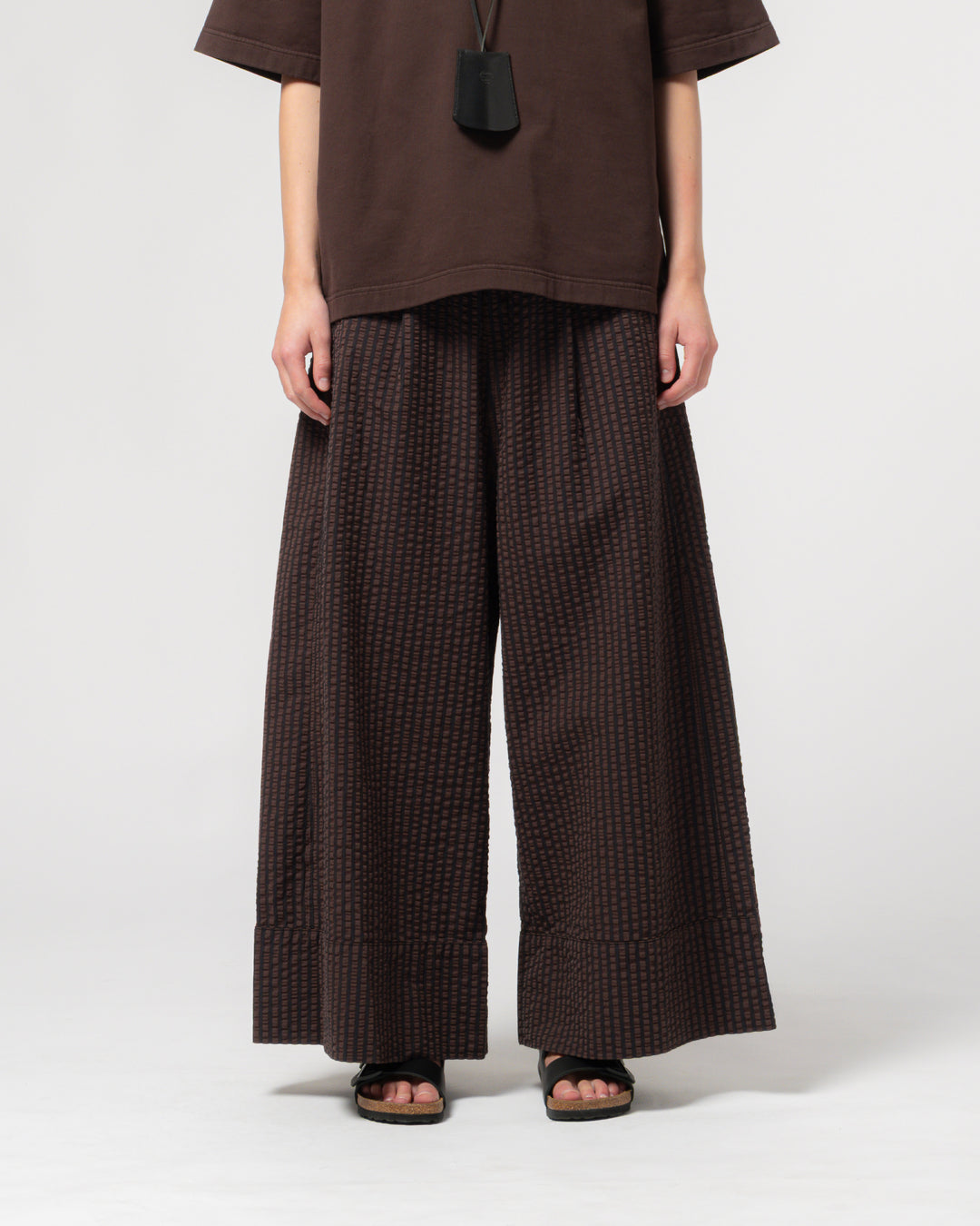 G.o.D Culotte Belfast Serrsucker Coffee/Navy