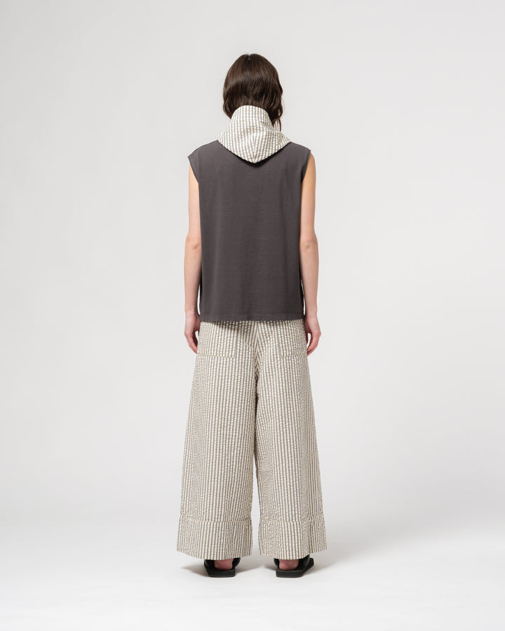 G.o.D Culotte Belfast Serrsucker Iron/Off-White