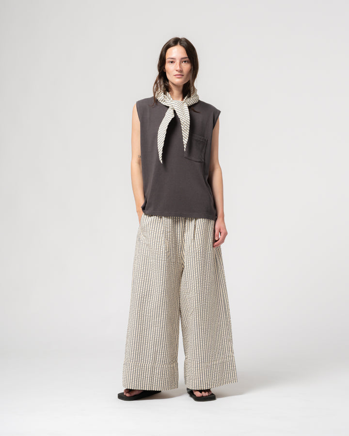 G.o.D Culotte Belfast Serrsucker Iron/Off-White