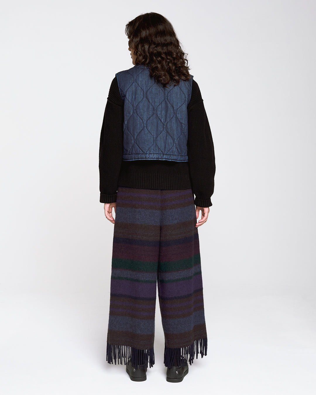 G.o.D Madonna Pants Blanket Wool Dark Brown/Multi