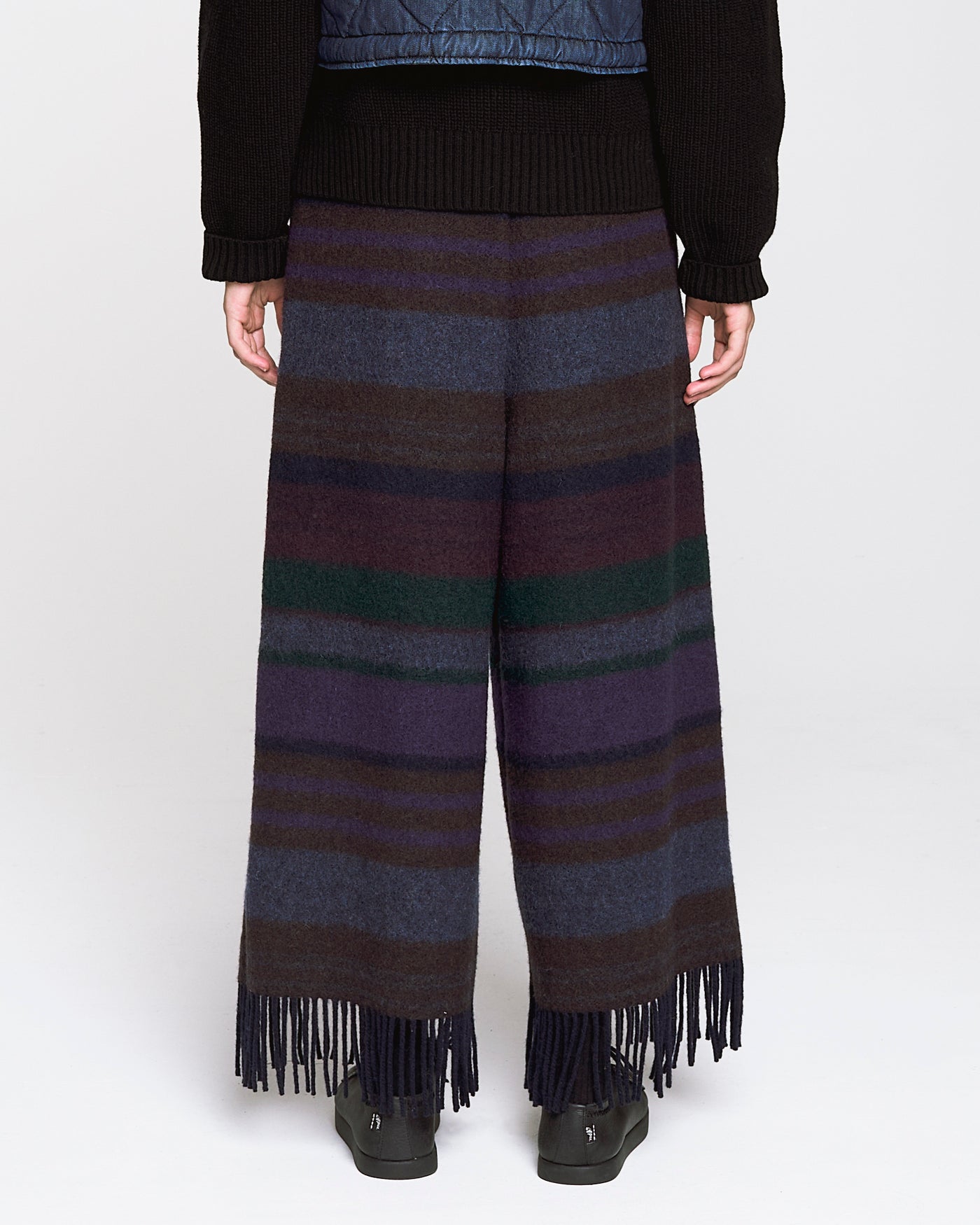 G.o.D Madonna Pants Blanket Wool Dark Brown/Multi