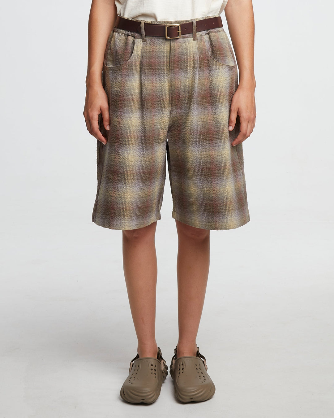 G.o.D Bermuda Merida Check Khaki