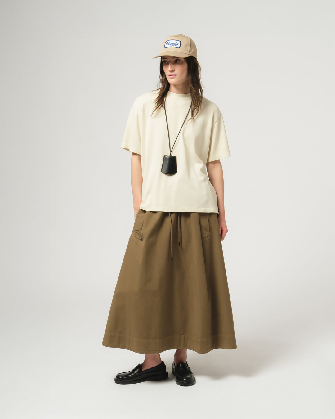 G.o.D Meadow Skirt Cotton Linen Canteen Green