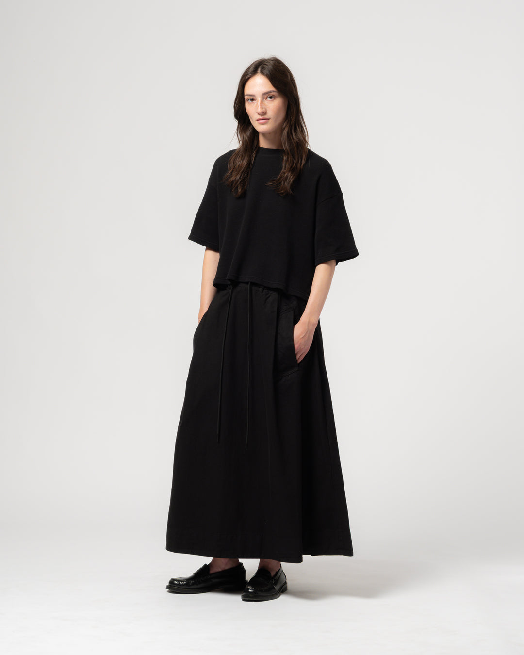 G.o.D Meadow Skirt Cotton Linen Black