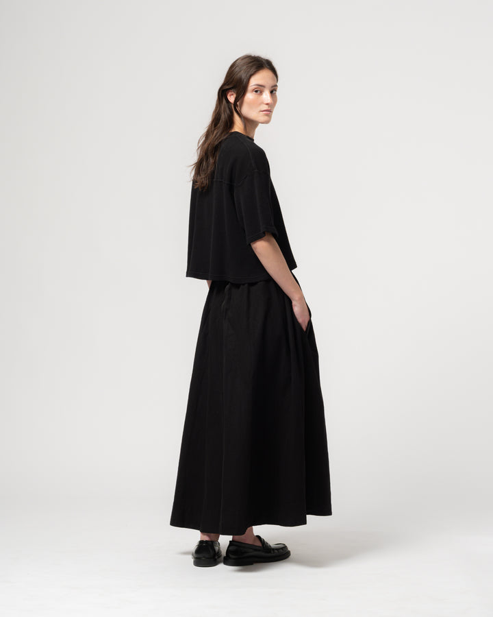 G.o.D Meadow Skirt Cotton Linen Black