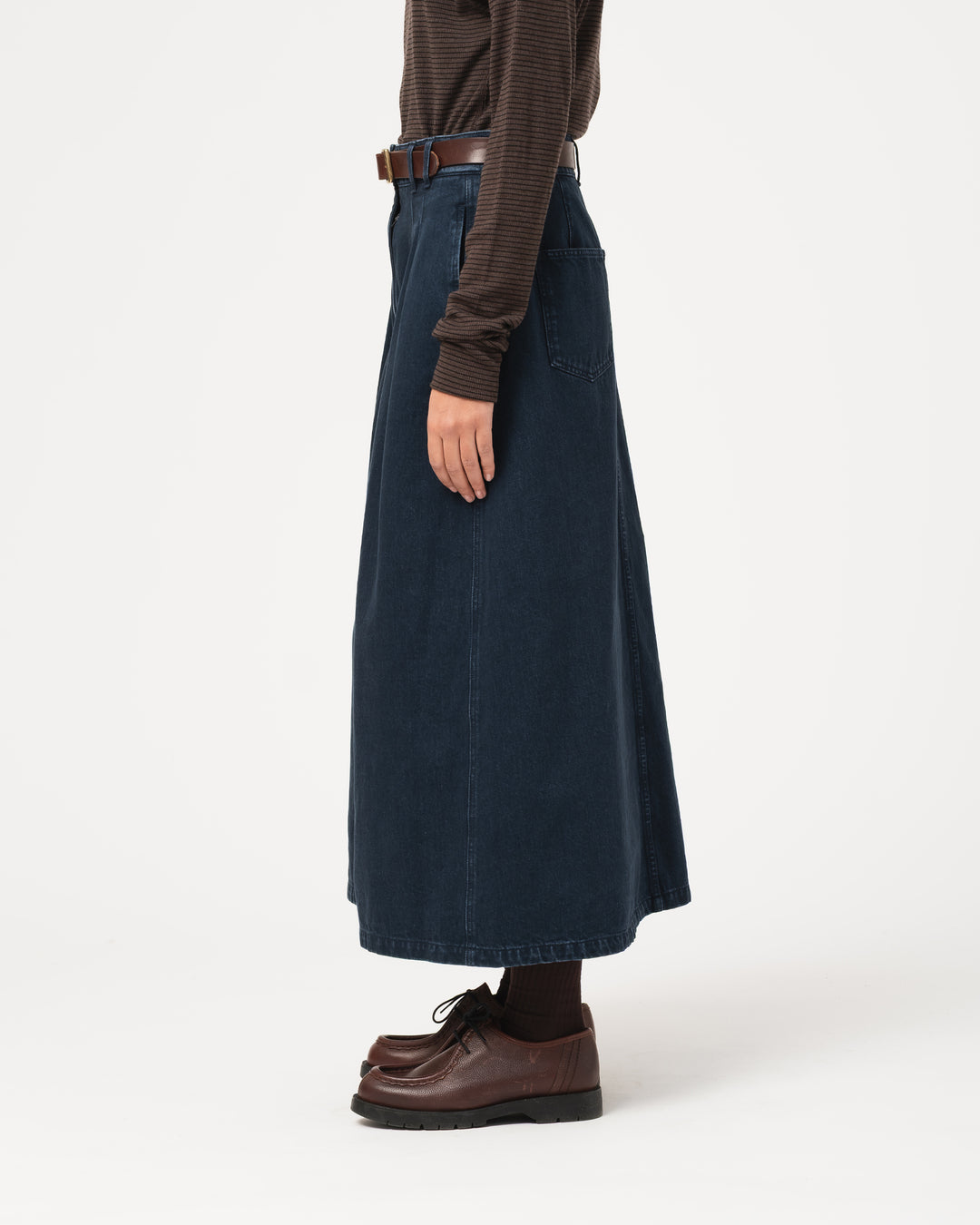 G.o.D Bulb Skirt Enigma Denim Inkt