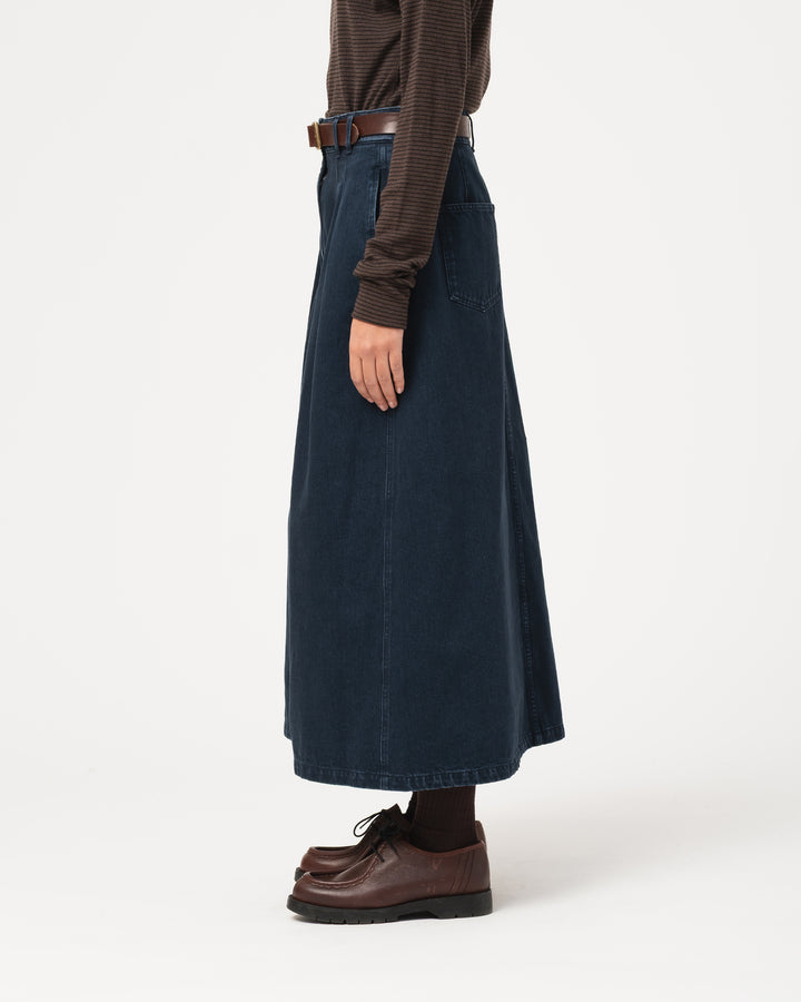 G.o.D Bulb Skirt Enigma Denim Inkt