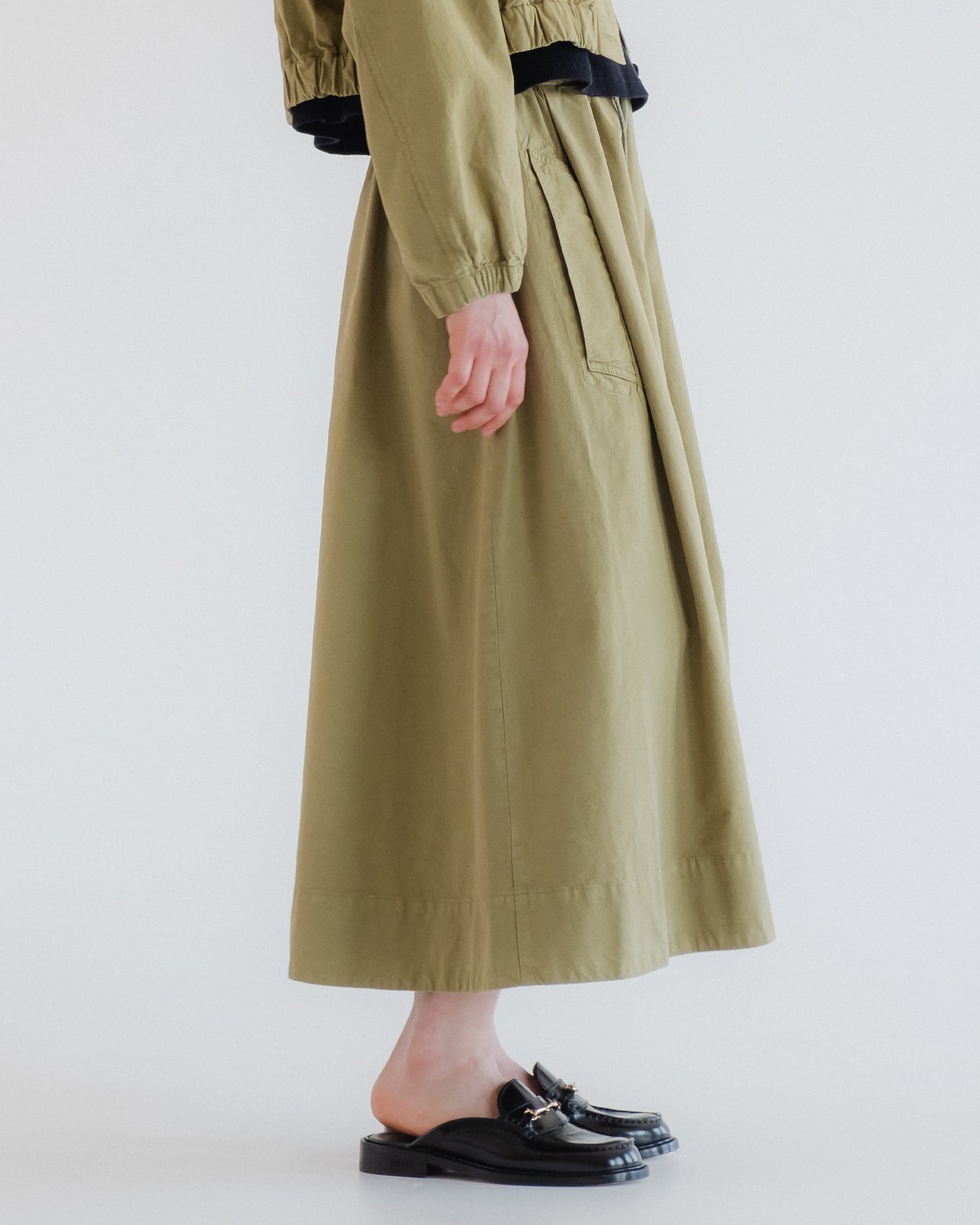G.o.D Meadow Skirt Cotton Linen Cedar